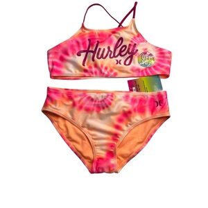 Hurley girls 2 piece bathing suit new size XL{16}